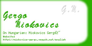 gergo miokovics business card